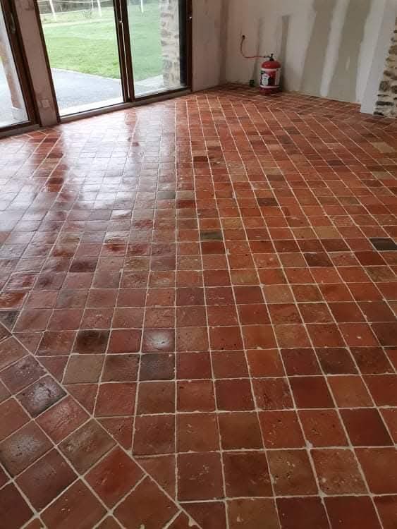 Pose de tomette traditionnelle