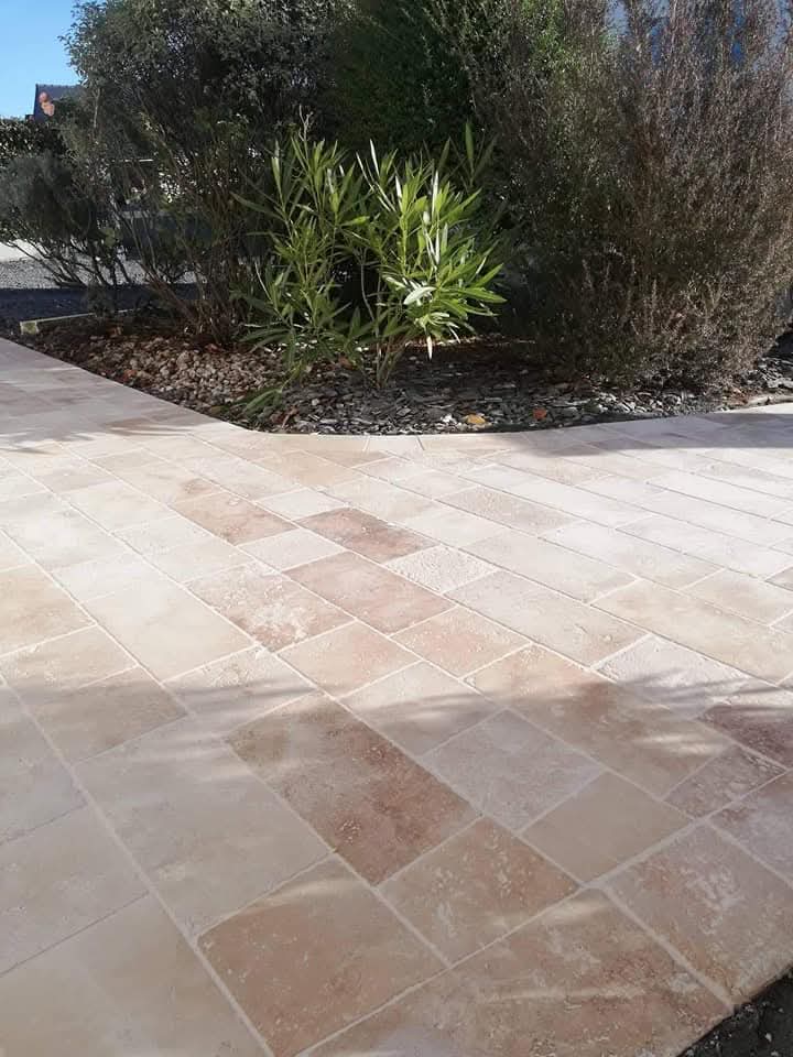 Terrasse carrelée finition antidérapante